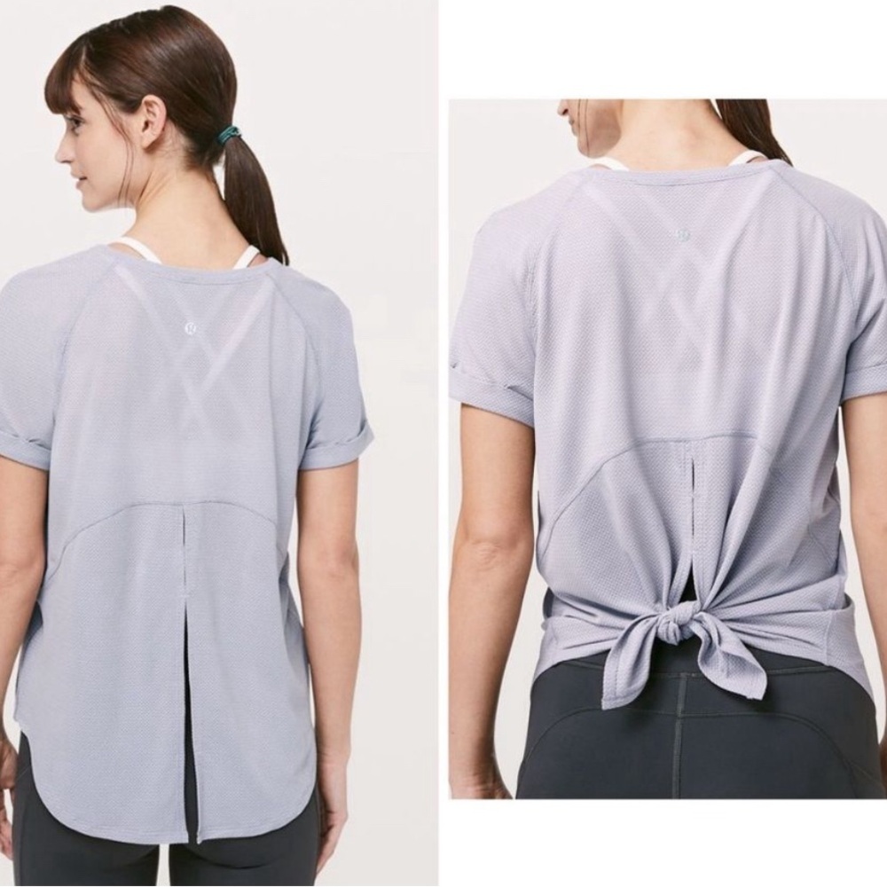 Lululemon Open Up Tie Back Tee
